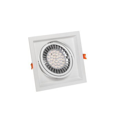 GU10 Maxi Uno Einbaustrahler für AR111 - Weiß, 186x186 mm, IP20, ohne Leuchtmittel