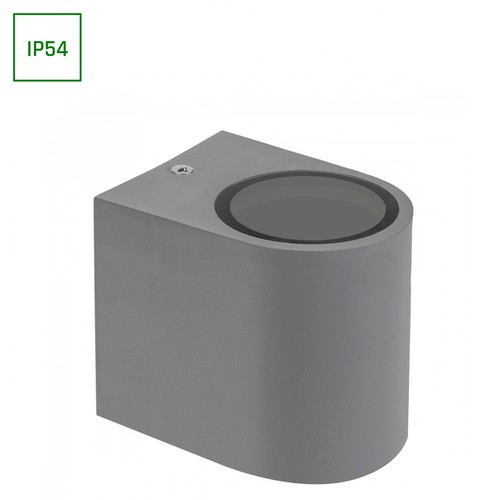 GU10 Deckenaufbauleuchte, IP54 - Schwarz/Grau, Außen/Innen, max. 6W LED, ohne Leuchtmittel
