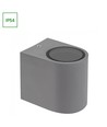 GU10 Deckenaufbauleuchte, IP54 - Schwarz/Grau, Außen/Innen, max. 6W LED, ohne Leuchtmittel