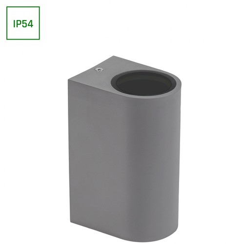 Parete GU10 Wandleuchte mit Up/Down Licht - IP54 Außen, für 2x GU10 Leuchtmittel, schwarz, rund