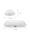 20W LED Technic Leuchte - IP54, IK07, Oval, 4000K, PIR-Sensor