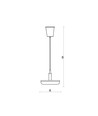 ALBENE ECO LED 18W 230V - Warmweiß, Schwarzes Kabel