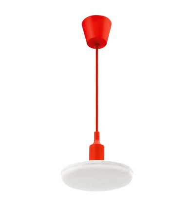 24W LED Deckenleuchte mit rotem Kabel - 2000lm, 3000K, warmweiß