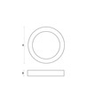 12W Ø17cm LED Einbaupanel - 6000K, weißer Rand, 120 Grad, IP20 Innenbereich