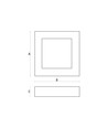 6W 12x12cm LED Aufbaupanel - 3000K (Warmweiß)