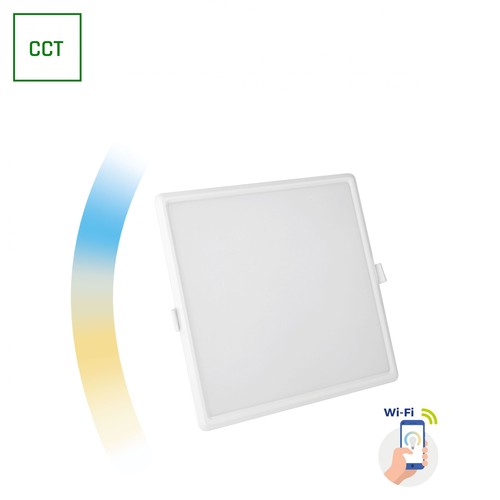 Algine 22W Smart CCT+dimmbares LED-Einbaupanel - Quadratisch, Wi-Fi