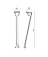 7W AQUATIQUE LED Gartenlampe - IP54, warmweiß, schräg, inkl. Leuchtmittel