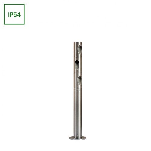 3W Ø4,2cm Außen-Gartenlampe - IP54, rund, warmweiß, Höhe 40cm, inkl. Leuchtmittel