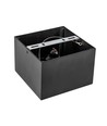 Quadratischer AR111 Aufbauspot - Schwarz, Aluminium, 145x145mm, schwenkbar, ohne Leuchtmittel