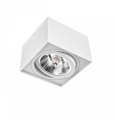 GU10 Chloe AR111 - IP20, quadratisch, weiß, ohne Leuchtmittel