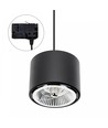 CHLOE AR111 1-Phasen Schienenspot für GU10 - Schwarz, ohne Leuchtmittel, IP20