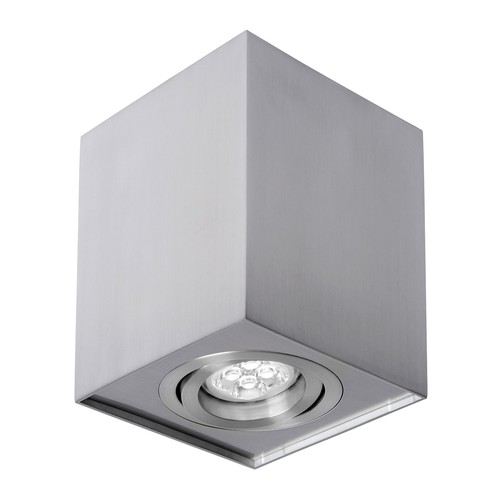 Chloe GU10 Deckenspot - Quadratisch, Silber, Aluminium, IP20 Innen, ohne Leuchtmittel