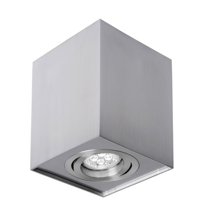 Chloe GU10 Deckenspot - Quadratisch, Silber, Aluminium, IP20 Innen, ohne Leuchtmittel