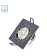 3W Fiale quadratischer LED Einbauspot - 45 Grad, warmweiß, 3x1W LEDs