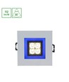 FIALE 4LED 4x1W 30° 230V - Quadratisch, Kaltweiß, LED, Spot, Blauer Rahmen