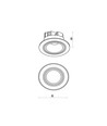 6W LED Wandleuchte - IP20, 4000K, weiß, eckig