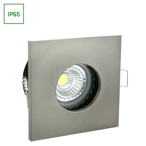 Fiale IV GU10 - Quadratisch, Silber, IP65, Ohne Leuchtmittel