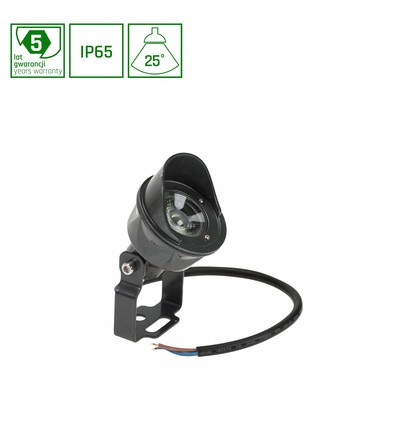 FLORI Spot 5W - 25°, 24V, Warmweiß, IP65