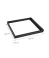 60x60 Aufbaurahmen für LED Panel, schwarz - 600x600x50 mm, Aluminium