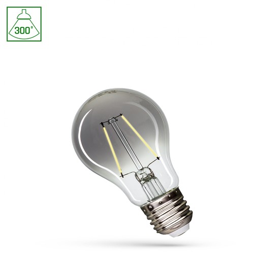 E27 2,5W LED Leuchtmittel - A60, Modernshine, schwarzer Effekt, 150lm, 270°
