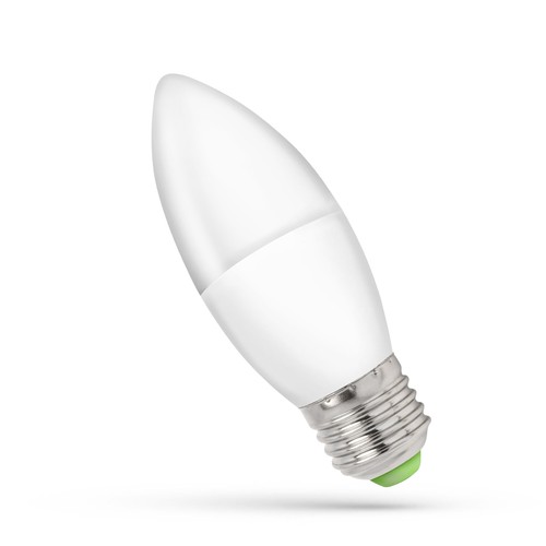 6W LED Kerzenlampe - C37, 160 Grad, 230V, E27