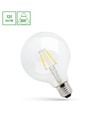 E27 8W LED Globe-Lampe - Kohlefaden-Optik, klar, Ø12,5 cm
