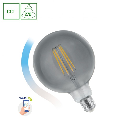 E27 4,9W LED Globe - G95, große Kugelform, für offene Leuchten