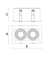 Modern Day Mini GU10 - Weißer Rahmen, ohne Leuchtmittel
