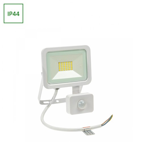 20W Flutlicht mit Sensor - IP44, warmweiß, weiß, mit Sensor