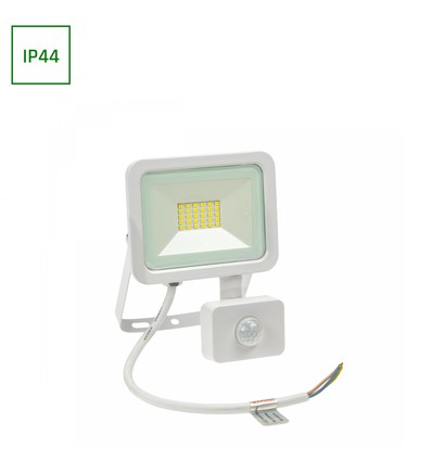 20W Flutlicht mit Sensor - IP44, warmweiß, weiß, mit Sensor