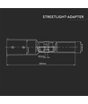 V-Tac verstellbare Halterung für Straßenlampen - Ø48mm / Ø62mm
