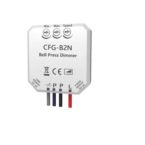 Inline LED Einbau-Dimmer - Push-Dimmung, Korrespondenz, Memory, 200W