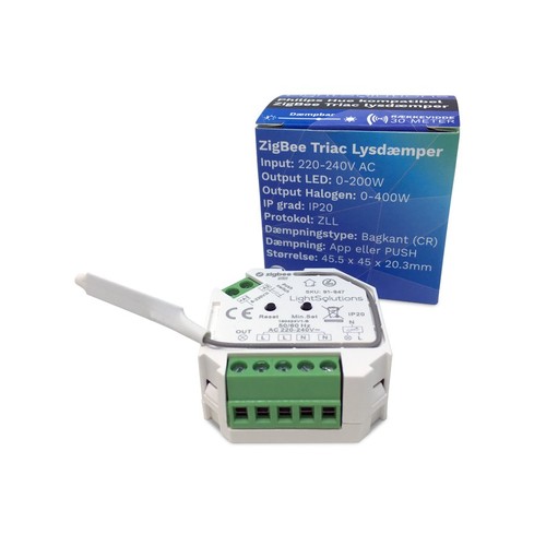 Mini ZigBee Triac Dimmer - 200W, Push-Dimmer