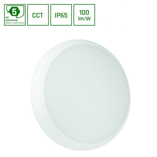 18W NYMPHEA CITY PRO LED Deckenleuchte mit Sensor - CCT, IP65, IK10, 1800lm, weiß, Außen/Innen