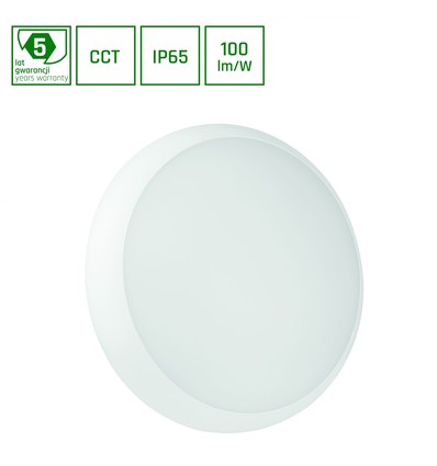 18W NYMPHEA CITY PRO LED Deckenleuchte mit Sensor - CCT, IP65, IK10, 1800lm, weiß, Außen/Innen