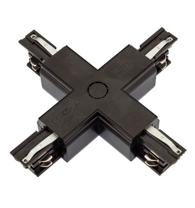 X-Verbinder für 3-Phasen-Schienen, SPS - Schwarz, Spectrum