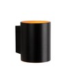 G9 Squalla Tube - IP20, Schwarz, Gold, Ohne Leuchtmittel