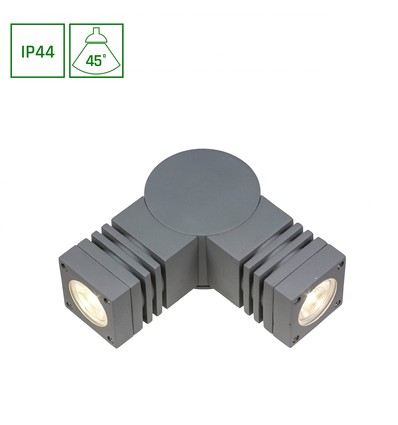 TORRE 3,6W 2x1LED Cree 45° Op+Seite IP44 Kaltweiß - Wandmontiert
