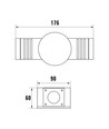 TORRE 3,6W 2x1LED Cree 45° Op+Seite IP44 Kaltweiß - Wandmontiert