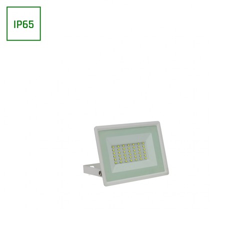 30W LED Fluter - 2900lm, IP65, weißes Gehäuse, kaltweiß