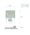 50W Noctis Lux 3 LED Fluter mit Sensor - 4000K, IP44, weiß, Außenbereich