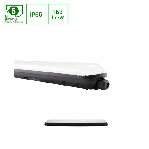 60cm LIMEA GIGANT HERMETIC LED Wannenleuchte, 20W - IP65, IK09, Schwarz, inkl. 2x G13 Röhren, neutralweiß