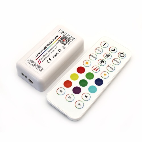 RGB+WW Wifi Controller mit Fernbedienung - Tuya/Smart Life, Google Home, Alexa und Smartphones, 12V (288W), 24V (576W)