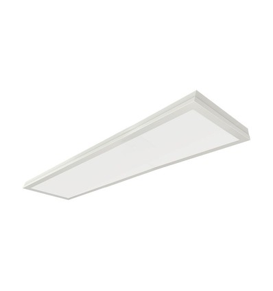 120x30 LED-Panel, 40W - 110lm/W, eingebaut in weißem Rahmen