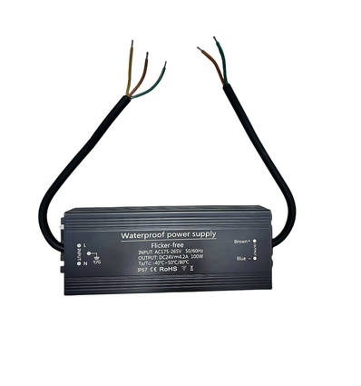 100W / 24V DC Netzteil - 4.1A, IP67, Flicker free