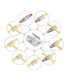 LED-Streifen 8 in 1 Verbinder - 8mm, einfarbig, IP20, 5V-24V