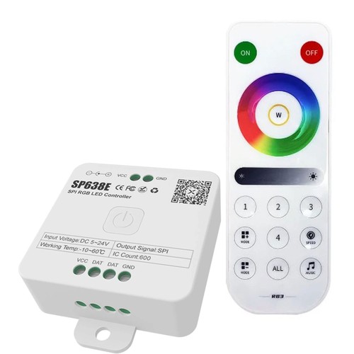 RGBIC Controller mit Fernbedienung - Bluetooth, RF kabellose, schlanke Fernbedienung, für IP65 und IP68 RGBIC