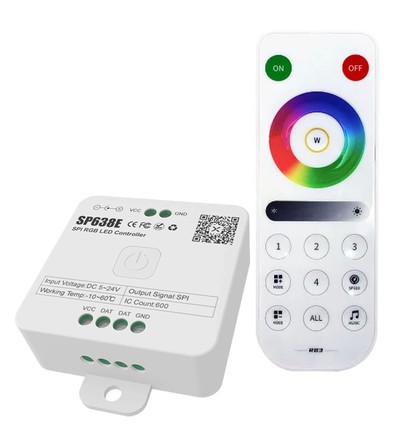 RGBIC Controller mit Fernbedienung - Bluetooth, RF kabellose, schlanke Fernbedienung, für IP65 und IP68 RGBIC