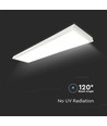 120x30 LED-Panel, 40W - 110lm/W, eingebaut in weißem Rahmen