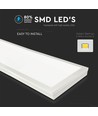 120x30 LED-Panel, 40W - 110lm/W, eingebaut in weißem Rahmen
